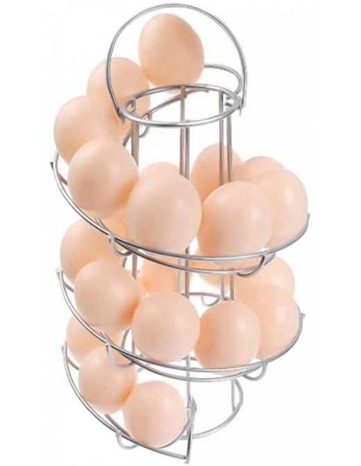 DEI Egg Holder Creative Spiral Iron Egg Storage Stand Helter Skelter Display Rack Organizer Egg Storage Basket Holder Rack Holds Egg Store 18 Eggs - B08HHBG4XGL