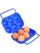 Dosige Portable Egg Container Plastic Eggs Carrier Holder Storage Transport Box Egg Storage for 6 Eggs Outdoor Camping Picnic Blue - B07G48YFLQE
