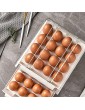 Egg Drawer,Transparent Egg House Holder DeeCozy Egg Basket with 2 Layer Design 32-Grid Egg Holder Double-layer for Egg Cabinet Storage Suitble for Eggs - B09BCGVWNFS