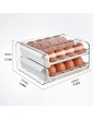 Egg Drawer,Transparent Egg House Holder DeeCozy Egg Basket with 2 Layer Design 32-Grid Egg Holder Double-layer for Egg Cabinet Storage Suitble for Eggs - B09BCGVWNFS