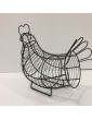 IMIKEYA Chicken Egg Storage Baskets Hen Shape Iron Mesh Wire Fruit Basket Egg Holder for Home Kitchen Decoration Black - B095YZ1Y89O