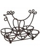 Linoows Nostalgia Egg Stand Egg Basket Egg Holders Iron Country Style Brown - B01II4T4ISK
