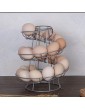 LLSL Spiral Egg Rack Egg Dispenser Egg Basket for Egg Storage Organizer Dense Solder Joints for Countertop Kitchen,Black - B09981VGL1J