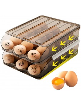 MaxAwe Fridge Egg Holder 36 Eggs Double Layer Egg Storage Container Transparent Egg Storage Box for Kitchen and Refrigerator Keeping Eggs Fresh - B09V54FMT5K