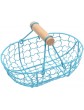 Metal Fruit Basket Bread Basket with Handle Retro Basket Small Iron Storage Basket Egg Basket - B0B2PCR8CGY