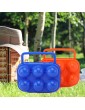 Monsully 2Pcs 6 Grids Folding Plastic Egg Carrier Holder 2Pcs 4 Grids Portable Egg Carrier Holder Egg Storage Box Plastic Egg Container for Outdoor Camping Picnic Blue+Orange - B09QHSB9LKY