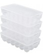 Qqbine Plastic Fridge Egg Trays Storage Container 4 Packs for Holding 72 Eggs - B08JLL1S6PI