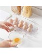 UPSHTESBHJ Egg Holder Refrigerator Egg Rack Storage Box can Hold 16 Eggs Egg Storage Basket Keep Eggs Fresh,Clear - B08T5LHV7FX