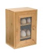 Vencier Bamboo Cabinet Cupboard Egg Storage Holds a Dozen x12 Eggs 2 Shelves with 6 Slots Each. Wire Mesh Door Panel. Egg Holder Storage Box Crate Shelves - B08BNGDYPFI
