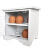 White Egg Cabinet with Elegant Silver Heart - B074RXR3P8D