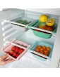 DERGH 4 Pack Fridge Drawer Organisers Retractable Refrigerator Storage Box Plastic Fridge Shelf Holder Space Saving Storage Shelf Organiser for Vegetables and Fruits - B09W9DFGD7L