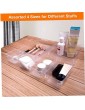 Desk Drawer Organiser Trays Dividers 4-Size Versatile Storage Boxes Makeup Organizers for Makeup Jewelries Utensils in Bedroom Dresser Office and Kitchen 15Pcs - B08M9RX2HGJ