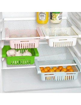 duoying Retractable Drawer Organizer Adjustable Kitchen Organizer Fridge Drawer Organisers Retractable Refrigerator Storage for Vegetables and Fruits - B095PK83V7Z