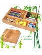 FOROREH 5 pieces drawer organiser system made of bamboo drawer organiser boxes in different sizes ideal as a make-up organiser drawer organiser boxes in the kitchen bathroom and office - B08PVD5BX5W