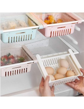 JIJK Refrigerator Storage Box Pull-out Fridge Organisers Refrigerator Shelf Food Organizer Drawer -Space Saver Organization Baskets for Vegetables and Fruits - B09CV2Y1X1E