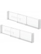 mDesign Adjustable Drawer Insert Set of 2 Plastic Drawer Organisers Excellent Bedroom or Kitchen Storage Solution Clear - B06XSL2XF3A