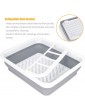 D L D Premium Collapsible Dish Drainer Durable Folding Dish Draining Board Space Saver for Travel Small Kitchens Caravans Houseboats Camping Tents Hygienic & Practical Dish Rack Drainer - B08F1XJFPZC