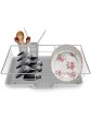Dish Drainer Rack with Cutlery Holder Plate Dish Drying Rack with Drip Tray Kitchen Sink Countertop Dish Drying Draining Board with Removable Drip Tray and Utensil Holder - B08WX3JSHCP