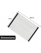 EMPORIUM HOMES Dish Drainer Over Sink Roll Up Dish Drying Racks Non-Slip Foldable Multi-Use Heat Resistant Heavy Duty Stainless Steel Pipe For Kitchen Cleanup - B09ZLK84DKH