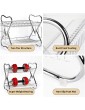 HORLIMER 2 Tier Dish Drainer Rack for Kitchen Countertop or Sink Plate Draning Rack with Cutting Board Rack Cutlery Holder and Drip Tray Chromed Heart Frame Design Silver - B09BR1FYH2C