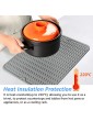 HYAKUSEI Dish Drying Mat Silicone Quick-Drying Dish Drainer Board Mat for Kitchen Counter-top Tabletop Accessories Heat Resistant and Non-Slip Dish Draining Mat Gray - B09LMLCFJCI