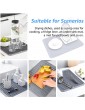 HYAKUSEI Dish Drying Mat Silicone Quick-Drying Dish Drainer Board Mat for Kitchen Counter-top Tabletop Accessories Heat Resistant and Non-Slip Dish Draining Mat Gray - B09LMLCFJCI