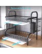 KZOPOGL drain board rack dish drying rack，dish rack drainer， with Utensil Knife Holder and Cutting Board Holder Dish Drainer with Removable Drain Board for Kitchen Counter Black - B09MM1JZ94R