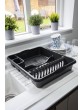 Large Dish Drainer Strong Plastic Holds up to 12 plates with two cutlery drainer Midnight Black 46.50 x 38.00 x 9.00 cm - B09V1Y8GVJA