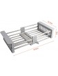 Magiin Expandable Dish Drying Rack Over Sink Stainless Steel Dish Drainer with Adjustable Arms Holder Functional Kitchen Sink Organizer for Vegetable and Fruit - B07VHKYQLPG