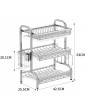 Manatees-Dish Drainers Rack with Drip Tray 304 Stainless Steel 3 Tier Large Dish Drying Rack with Draining Board and Cutlery Chopping Board Holder over Sink Dish Dryer Rack For Plate Utensil - B09B3WN7T9I