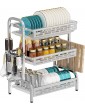 Manatees-Dish Drainers Rack with Drip Tray 304 Stainless Steel 3 Tier Large Dish Drying Rack with Draining Board and Cutlery Chopping Board Holder over Sink Dish Dryer Rack For Plate Utensil - B09B3WN7T9I