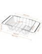 QIWODE Stainless Steel Dish Drainer Plate Rack Extendable Dish Drying Rack Basket for Fruits Vegetables Pots Bowls Plates and Kitchen Utensils Style A: Arch Net - B07W7J9MSPB