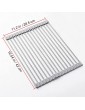 Roll Up Dish Drying Rack Kitchen Over Sink Dish Drying Racks Deecam Heat Resistant Mat with FDA Grade Non-Slip Silicone and 304 Stainless Steel Pipe Multi-Use Dish Drainers 42 x 28.5cm - B08Z874PQDC