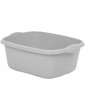 Set of 2 Large Rectangular Washing Up Bowl with large Dish Drainer for Kitchen utensils Soft Grey - B09N1PQB6MJ