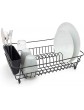 simplywire Black Dish Drainer with Cutlery Basket Anti Rust - B0796XTM3SP