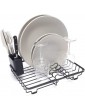 simplywire Compact Black Dish Drainer Plate Drying Rack Small - B08B1WNZ4QC