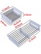 Stainless Steel Small Dish Drainer Rack with Retractable Arm,Compact Metal Dishes Drying Basket,Expandable Anti Rust Washing Up Rack Drainer for Kitchen Sink or Countertop（Grey） - B092MBDWD4N