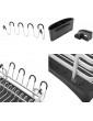 Xpork Dish Drainer Aluminium with Removable Drip Tray Anti-Rust Cutlery Drying Rack With Extendable Drip Tray Extra Cutlery Rack Cup Rack for Small Kitchen Countertop - B08J83227JJ