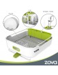 zova Premium Stainless Steel Dish Drying Rack with Swivel Spout Dish Drainer Utensil Organizer for Kitchen– Medium White &Green - B078M1L2WGN