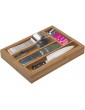 ADEPTNA Environmentally Friendly Organic Bamboo Extending Cutlery Drawer Tray Large Size 5 to 7 Compartments to fit your cutlery - B09MNW9RLYZ