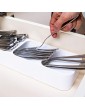 Cutlery Organiser. 5 Compartment Small Cutlery Tray. Drawer Organiser. White - B09YYSK5BTV