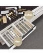 Cutlery Tray Organiser 5 Compartments Utensil Tray Silverware Holder Plastic Drawer Organiser Home Kitchen Office Non-Slip Rubber Feet 32x29cm White - B09GY37ZNYV