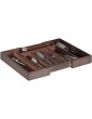 Relaxdays Cutlery Drawer Tray Extendable Variable Width 5 7 Compartments Bamboo Organiser HWD: 5.5x48.5x37cm Dark Brown - B07DQQ5L1CY