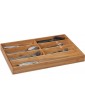 Relaxdays Cutlery Tray 7 Compartments Bamboo Drawer Box for Cutlery & Kitchen Utensils HBD: 4.5 x 30.5 x 44.5 cm Natural - B08VDFSN8CY