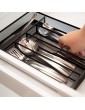 Relaxdays Metal Mesh Cutlery Tray Open Drawer Organizer Insert M HWD: 5 x 23.5 x 31.7 cm Black - B079P8J6R2T