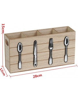 F Fityle Countertop Wooden Kitchen Cutlery Holder Spoon Fork Drying Rack Cutlery Flatware Racks Holder for Camping Banquets Special Occasions - B0B31KP385P