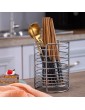Luxshiny Kitchen Utensils Holder Cutlery Silverware Drying Rack Stainless Steel Chopsticks Drainage Basket Flatware Drainer Holder for Home Kitchen Silver - B0B2PMGHBFF