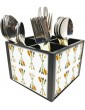 Nutcase Designer Cutlery Stand Holder Silverware Caddy-Spoons Forks Knives Organizer for Dining Table & Kitchen W-5.75x H -4.25x L-5.5  Arrow Points - B07B9RWXZBP