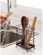 Utensil Holder Cutlery Holder Iron Double Grid Kitchen Drain Metal Rack for Spoon Knife Fork Tableware Drain Rack Cutlery Drainer - B0B1DJNT9NH