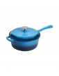 Commercial Enamelled Cast Iron Pot With Lid 3.5 litres Blue - B08F5H91MFU